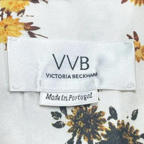 Victoria Victoria Beckham Floral Poly Twill Blouse Large - Picture 5 of 5